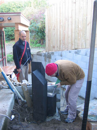 Sunil and Mark constructing the Garden Sculpture in Queenstown photo by Jessica Guillou   0076